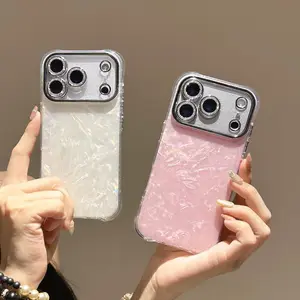 Laser Shell Texture High-End Fashion Street Popular for Apple Case Creative for Iphone 16 15 14 13 12 11 Plus Pro Max Phone Case