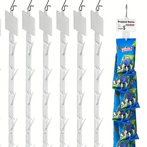 Plastic Hanging Strips for Supermarket Display Racks, Durable Hooks and Clips, Essential Grocery Store Organization Tool, No Hooks Included, Space Saver Organizer