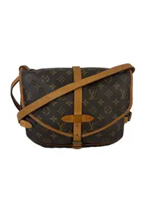 Pre-owned Louis Vuitton Canvas Messenger Bags Monogram Saumur 30 Vintage Saddle Messenger Crossbody Bag