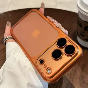 Luxury New Ultrathin UV Plating Matte Anti Slip 17 Pro Max Phone Case for iPhone 17Air 17 16 15 14 13 12 Lens Film Protect Translucent Hard PC Cover