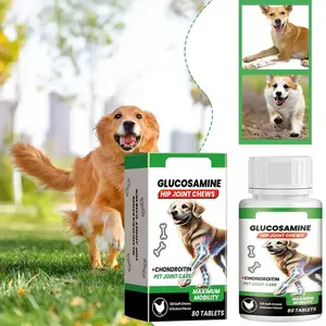 80 Tablets Nutritional Supplement Chondroitin Soft Chew Hip Joint Dogs Enhance Vitality Chicken Flavor Pet Joint Care Tablets