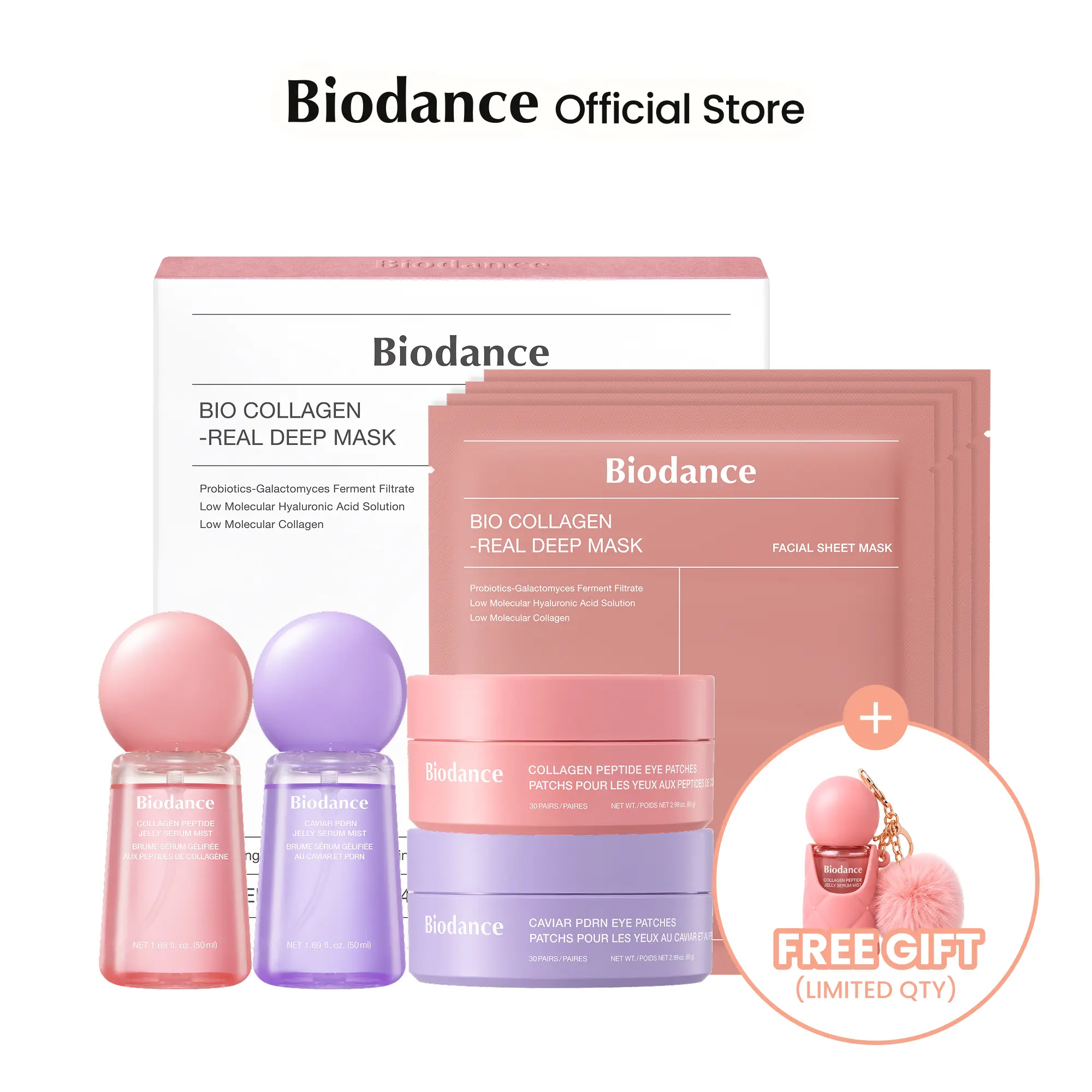 [Biodance Official] Youthful-looking & Glow Anti-Aging Bundle (Collagen & Caviar PDRN) | Jelly Serum Mists & Eye Patches