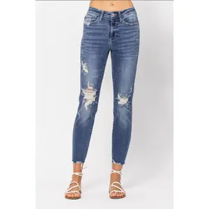 Judy Blue Destroyed Girlfriend Jeans