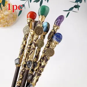 Twelve Constellation Stone Magic Wand Prop, Unique Design, Ideal for Magic Performances and Decoration, High Aesthetic Value Gift, Party Supplies