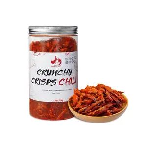 Chinese Spicy Crispy Chili Snack with Sesame Seeds,Crispy Fried Spicy Chips, No MSG, Zero Sugar,Halal Certified Vegan Snack,Ready To Eat, 7.7oz,220g,Gourmet Crunchy Chili Crisp for Gifting Parties