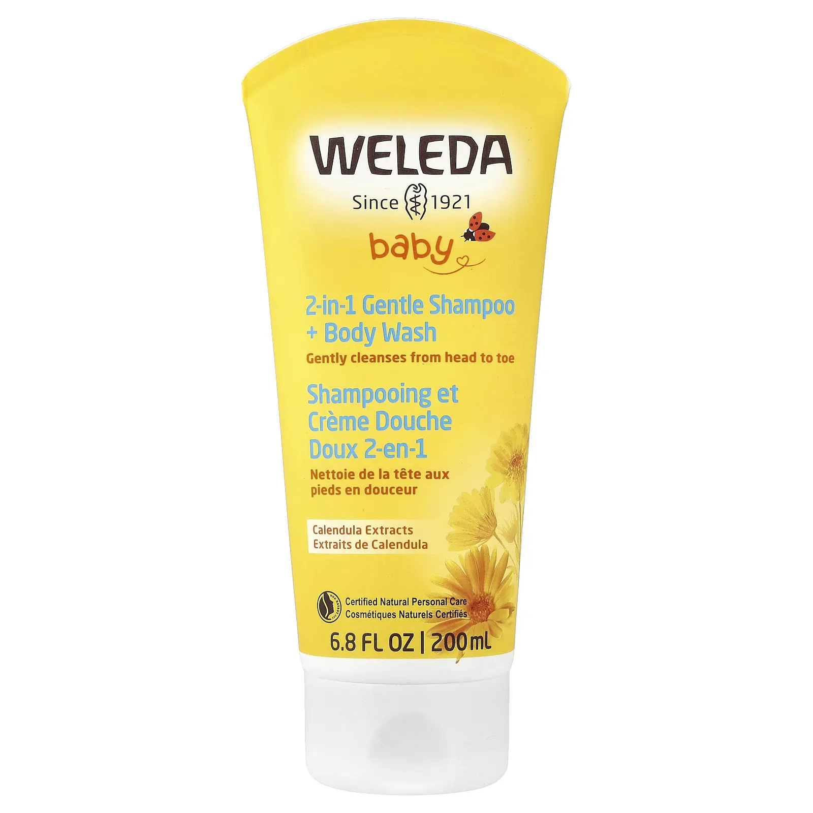 Weleda Baby, 2-in-1 Gentle Shampoo + Body Wash, Calendula Extracts, 6.8 fl oz (200 ml)