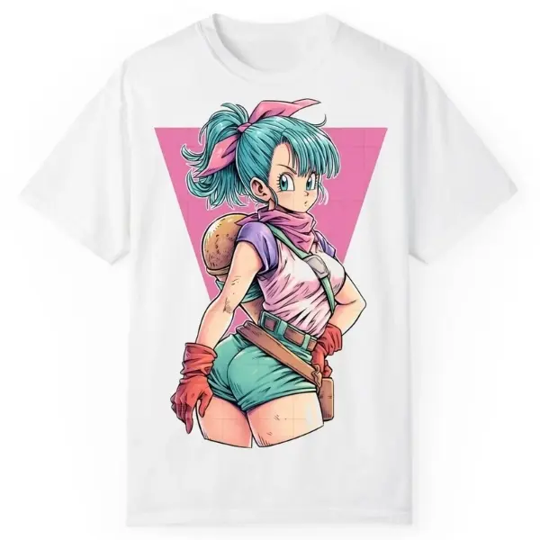 Bulma Classic Graphic T-Shirt, DBZ  Shirt, Retro 90s Anime Tee, Anime Manga Streetwear, Crewneck Short Sleeve T-Shirt, Trending, All Size, Gift for Anime Lovers