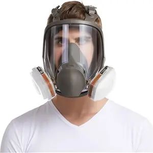 17 in 1 Full Facepiece 6800 for Spray Paint and Welding, 17 in 1 Anti-Fog Respiratory Supplies with Wide View, Dustproof Gasproof Mask