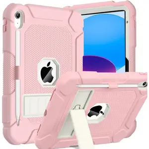 Case for iPad (A16) 11th Generation 11 Inch 2025/iPad 10th Generation 10.9" 2022 - with Kickstand & Pencil Holder, Heavy Duty Shockproof Protective iPad 11th 10th Generation Case,