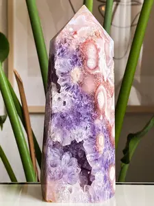 Blossom Agate Crystal Towers, Natural Healing Crystal, Natural Crystal Decorations, Ideal for Home Decor, Loose Gemstones, Unique Crystal Gift, The Perfect Gift for Parents