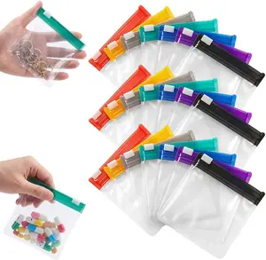 Self-Sealing Zipper Medicine Bags, 21-Piece 2026 Waterproof Reusable Pill Organizer Pouch Set