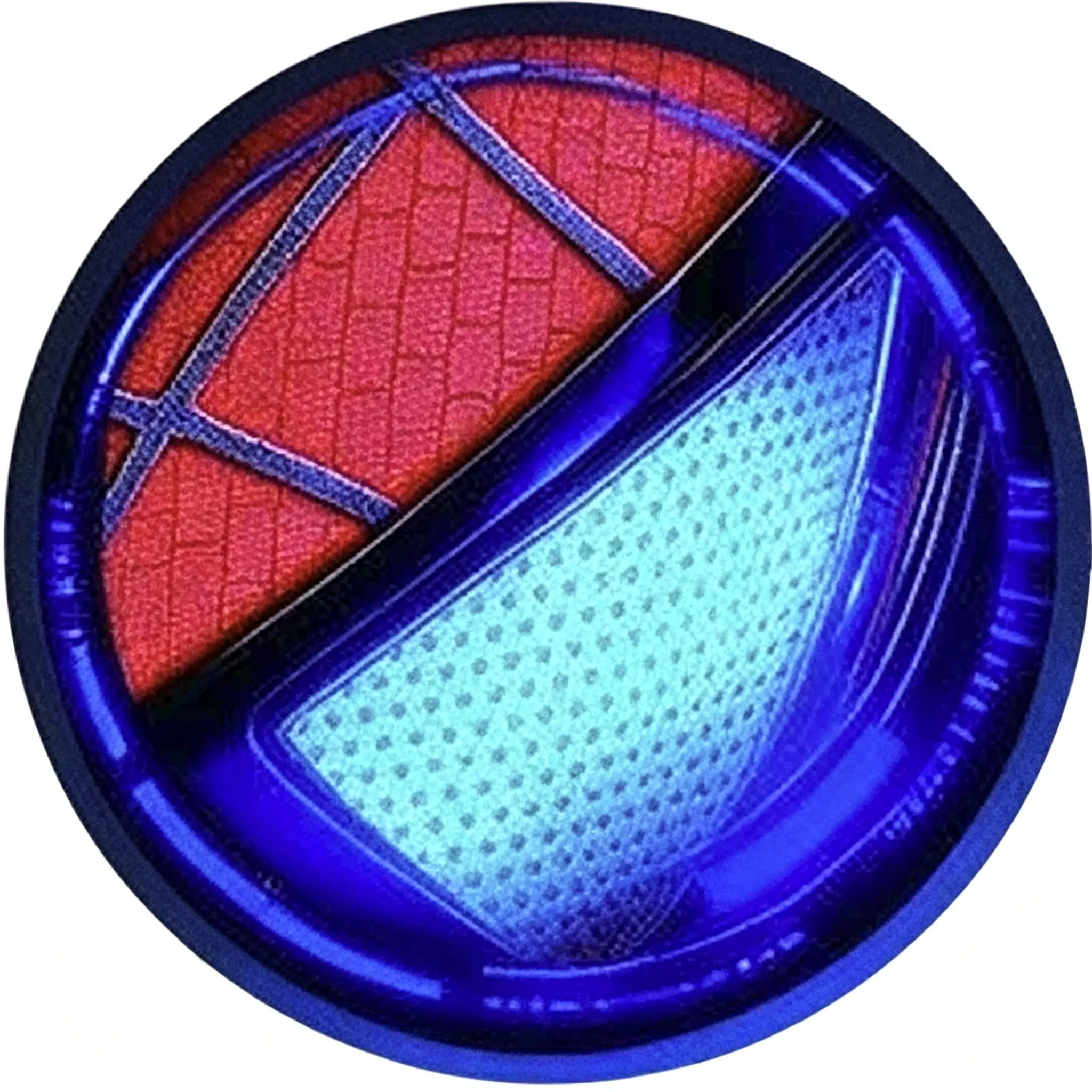 Awesome Cool Hero Mask - Ring Remote Control Red and Blue Eye Lights - Perfect for Cosplay, Halloween, Holidays, Parties - Color Box Size: 11in x 5.2in x 7.7cm