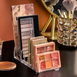 Makeup Storage Box - A multi-functional cosmetic storage rack, equipped with an eyeshadow tray, powder drawer and blush compartment, suitable for desktops, cosmetic storage racks, and makeup storage management tools.