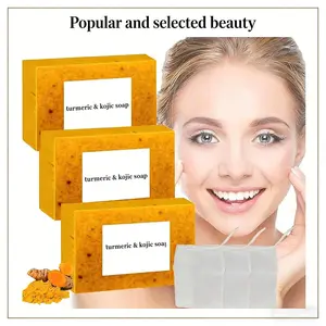 LemonTurmeric Kojic Acid Soap Bars -XXXL Turmeric-Natural Lemon, Turmeric & Kojic Acid Soapfor Face & Body, Gentle Cleansing for All SkinTvpes.ldeal for Daily Use Acne Herbal