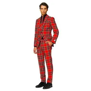 Men's Tartan Plaid Opposuit