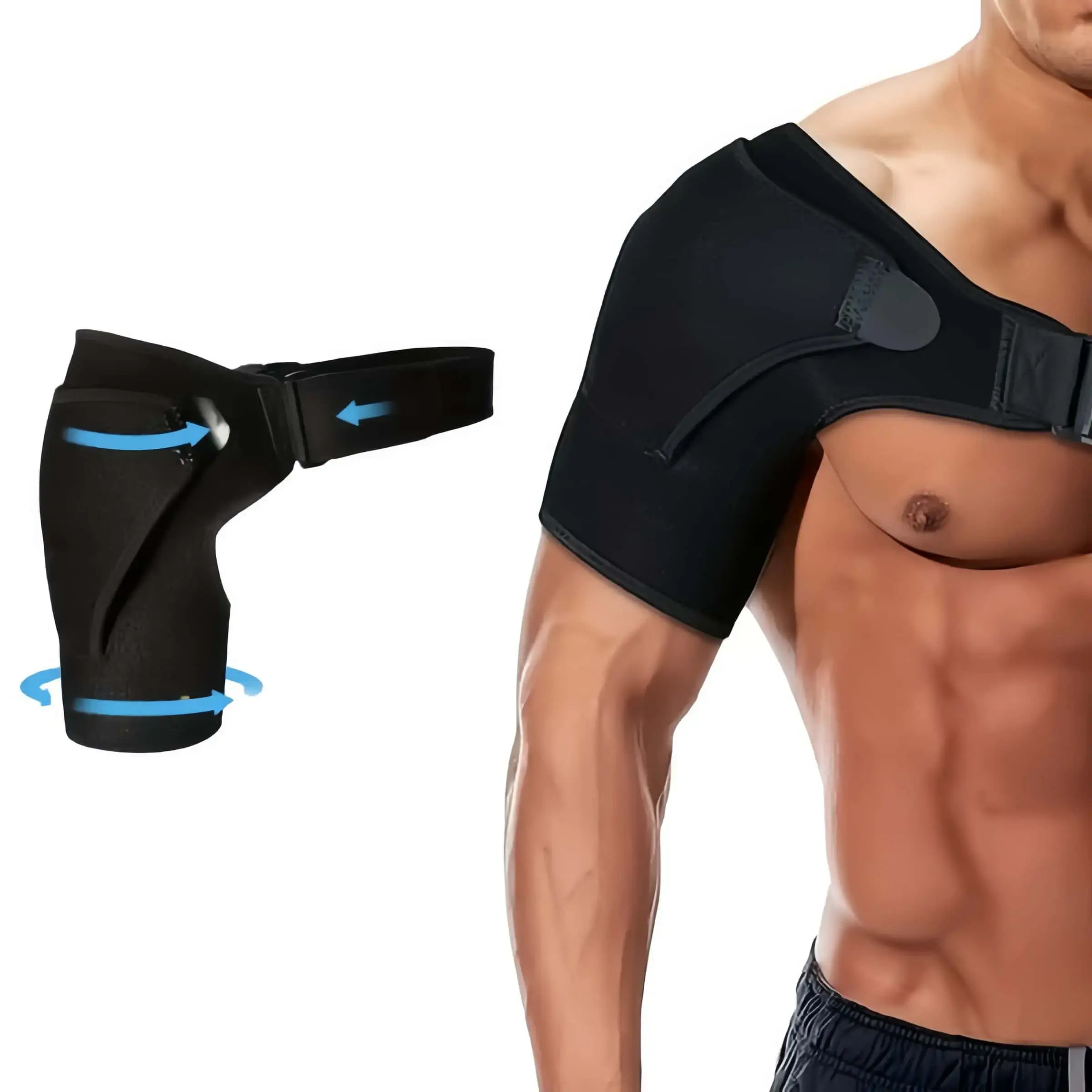 Pro Adjustable Shoulder Brace - Support for Sports Stability, Strengthens Recovery, Universal Fit for Men & Women (Left/Right), Injury