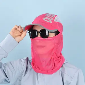 Sun protection hat, sun protection face mask, unisex summer outdoor cycling and fishing hat, quick-dry sun protection hat for mountaineering, UV protection face mask, tea-picking hat