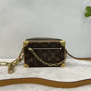 Pre-owned Auth Louis Vuitton Mini Soft Trunk Monogram Canvas Box Bag ZV05 26.05.06