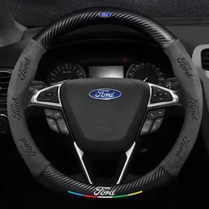 Car Steering Wheel Cover Anti Slip Protection, Car Accessories for Ford Models, Durable Grip Design, Perfect Fit for Multiple Vehicles