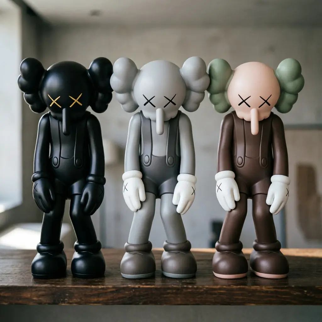 Trendy Collectible Art Figure, 11in/28cm Premium Sculpture Statue with Non-Slip Base, High-Detail Vibrant Finish, Perfect for Desk Shelf Home Decor, Unique Birthday Holiday Gift for Art Collectors & Hypebeasts