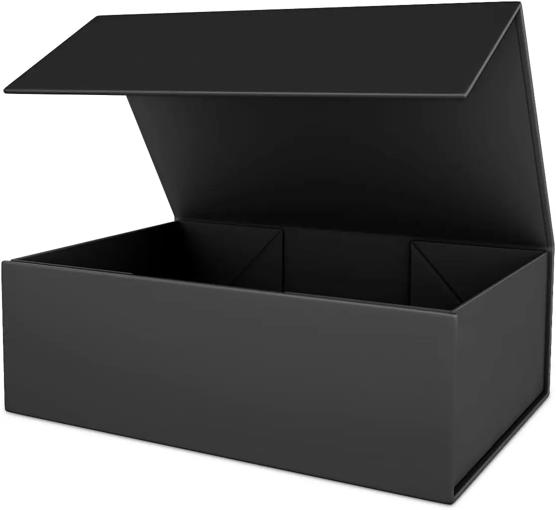 Black  Box 12" x 6" x 4" with  Closure Lid Gifts Boxe for Presents,Bridesmaid Gifts Boxes,Cute Box,Birthday  Boxe,Luxury for Gifts Packaging,   Boxes for Wrapping Gifts (Black)