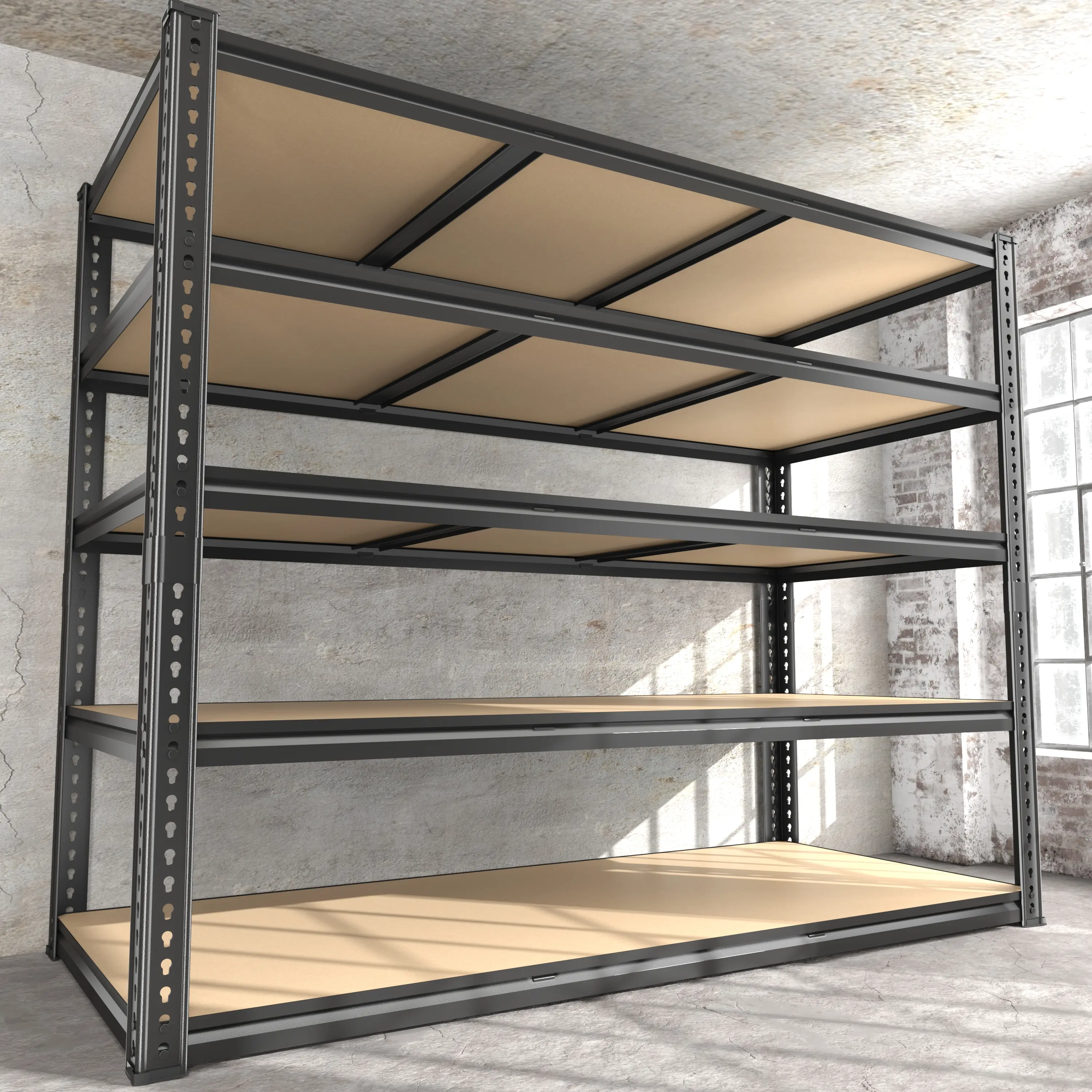 CYPBED 72 in Heavy-Duty Metal Rectangle Organiser Shelving Unit, 5-Tier Adjustable Storage Rack - Space-Saving Home Organizer for Garage Organization, Bedroom Use, Beauty Storage Needs