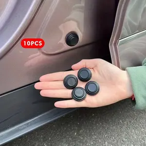 10pcs Car Door Shock Absorbing Gasket, 1.1" Door Closing Buffer Silencer Pad, Car Door Protector, Door Side Sound Insulation Protection Self-Adhesive Device,  Car Exterior Accessory