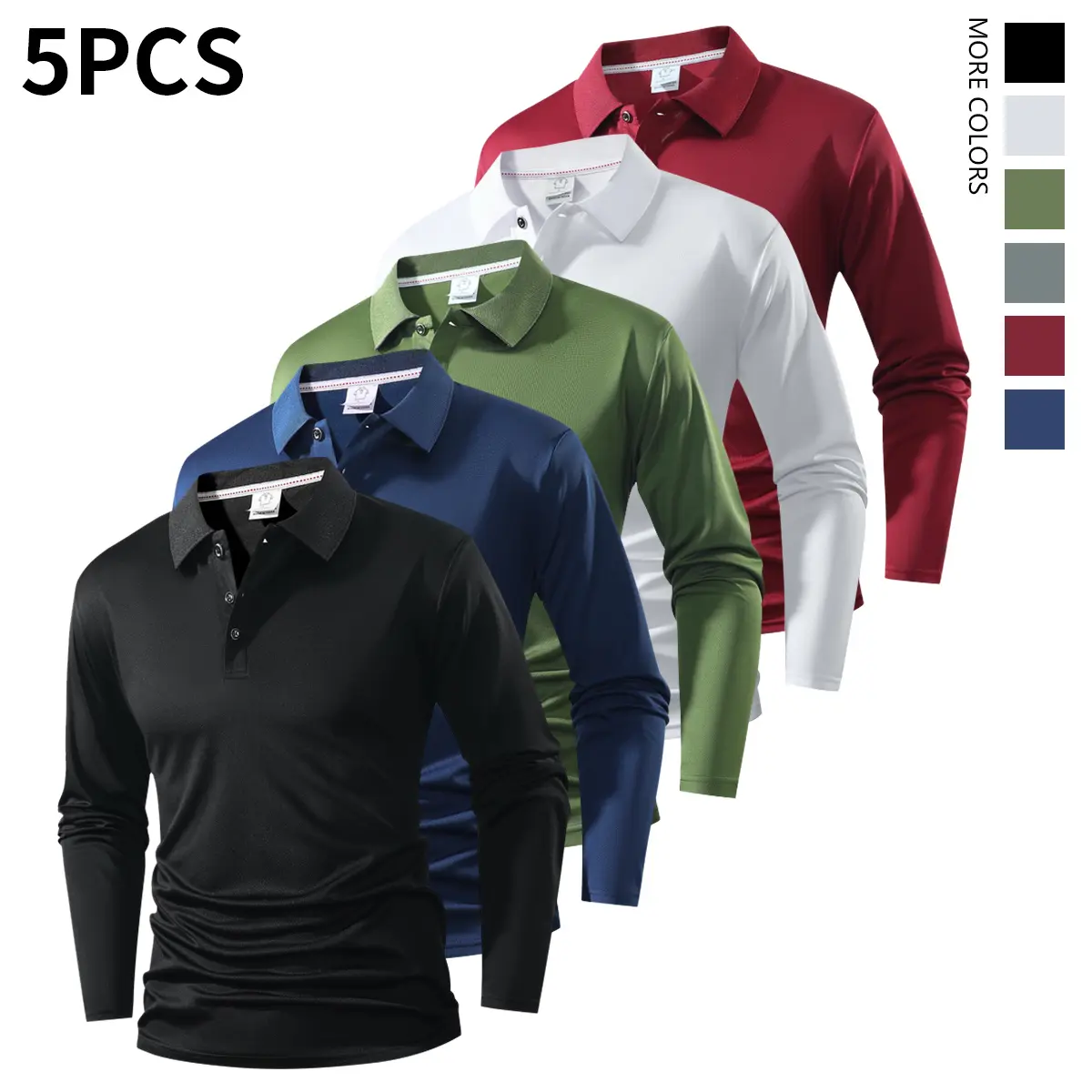 The men's long-sleeved golf shirt features a pointed collar design and has the functions of moisture-wicking and sweat absorption. It is suitable for casual wear in spring and autumn, and also suitable for business casual occasions. Valentine's Day gift The men's long-sleeved golf shirt features a pointed collar design and has the functions of moisture-wicking and sweat absorption. It is suitable for casual wear in spring and autumn, and also suitable for business casual occasions. Valentine's Day gift