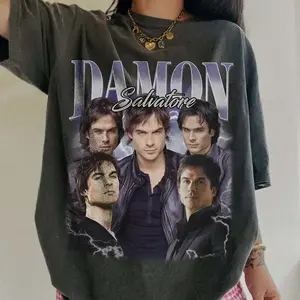 Damon Salvatore Fan Merch T-shirt, Sweatshirt, Hoodie, The Vampire Diaries Merch, TVD Fan Merch, Ian Somerhalder Gift For Her