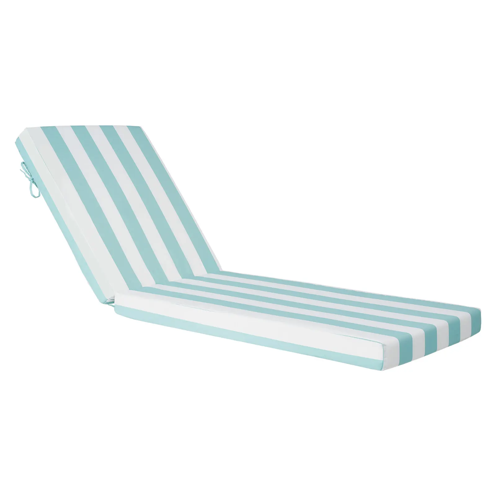 【SummerFinds】VEVOR Chaise Lounge Cushion, 80 x 26 x 4 in, Set of 2 Outdoor Lounge Chair Cushions, Waterproof & Fade-Resistant Sun Lounger Cushions with Ties, Patio Lounger Pads for Pool Deck, Green & White Stripes