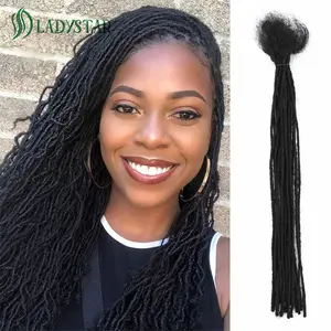 0.2cm Microlocs 100% Human Hair Dreadlock Extensions for Men Women Kids Full Handmade Permanent Loc Extensions