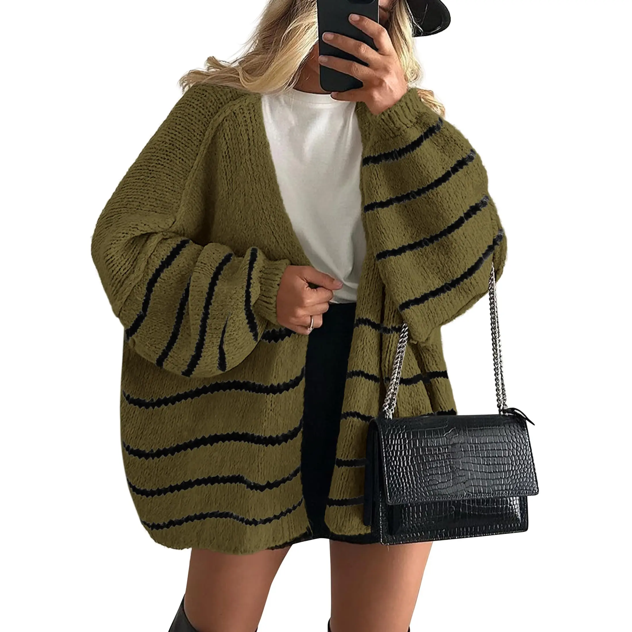 Striped Army Green