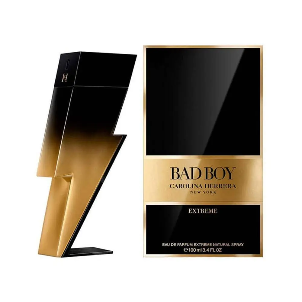 Carolina Herrera Bad Boy Extreme Eau de Parfum Extreme 3.4 oz | Cocoa, Ginger & Vetiver Men's Fragrance | Luxury Mini Cologne