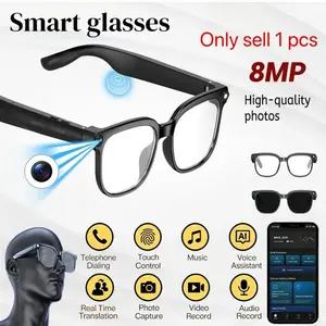 Travel Vlog Smart Glasses, 1080P Stabilized Recording, WiFi Image Transfer, Blue Light Protection, Bluetooth-compatible Call & Music Playback, Video Camera Glasses