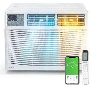 ROVSUN 12000 BTU Window Air Conditioner with Heat, Window AC Unit & Heater Combo with APP & Voice Smart Control, Timer Function & Easy Installation Kit, Work with Alexa/Google Assistant, 208/230V