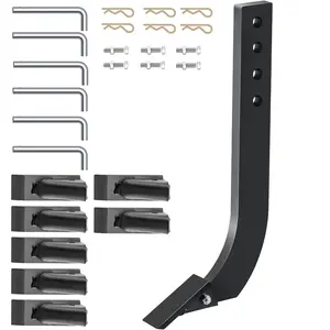 VEVOR Box Blade Shank,  18'' Scarifier Shank, 4 Holes Box Scraper Shank, Ripper Shank with Removable Tapered Teeth and Pins, Adjustable Shanks Assembly for Replacement, Digging, Plowing, 6PCS