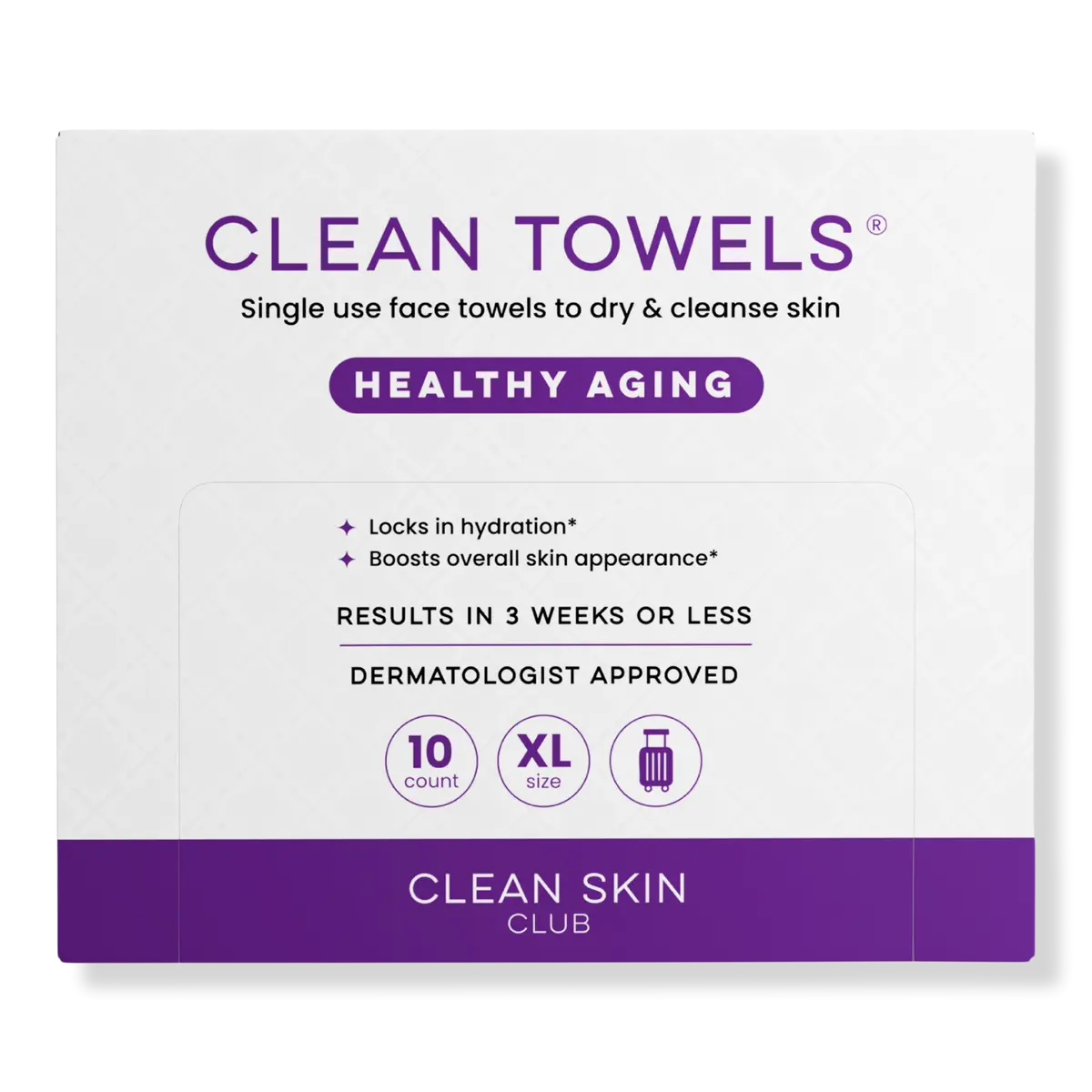 Clean Skin Club Clean Towels Healthy Aging Disposable Face Towels