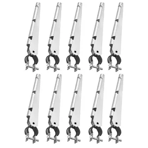 VEVOR Barbed Wire Arm, 10 Packs 14.8 in Fence Post Extender for 1.3 to 1.5 Chain Link Fences, U Bracket Design, Galvanized Steel Fence Height Extender, Protect Privacy and Prevent Pets Jumping Off