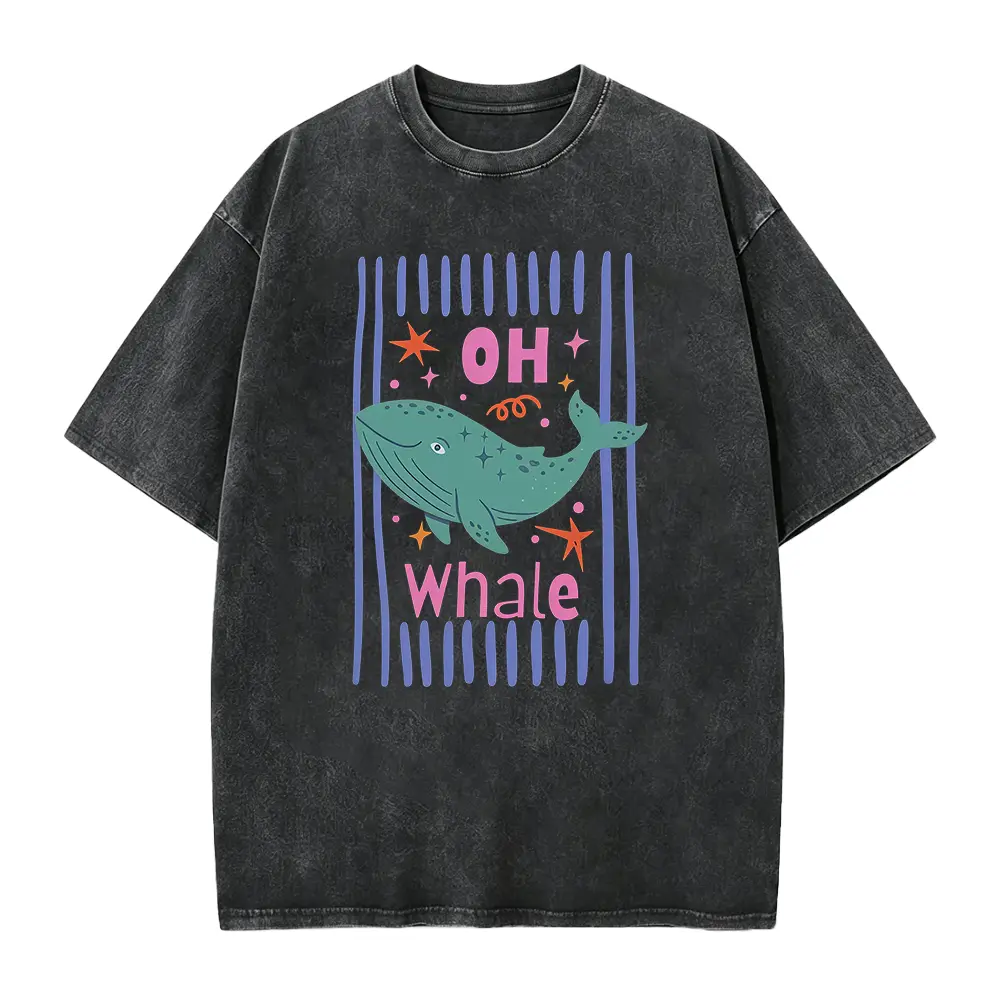 Oh Whale ShirtColorful Funny Beach Shirt Funny Meme Summer T-Shirt