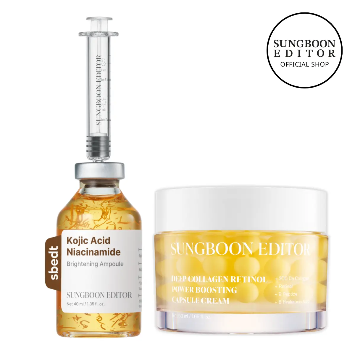 [Sungboon] Melanin-freeze Duo | Kojic Ampoule & Collagen Retinol Cream