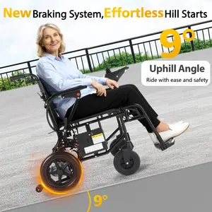 Foldable FDA Certified Electric Wheelchair, Dual 650W Motorized Wheelchair, 240Wh Removable Battery Airline Approved for Seniors Adults