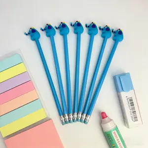 20/30pcs Creative and Lovely Blue Elephant - themed Wooden Pencils for Campus Design. Creative Gifts from the Elephant Series for the Back - to - School Season. Colors are Random.