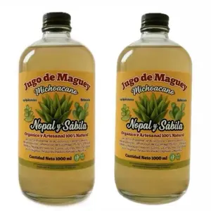 2x Extra Large 1,000ML Jugo De Maguey - Aloe Vera Antioxidant Healthcare Dietary Vitamin Edible Supplement