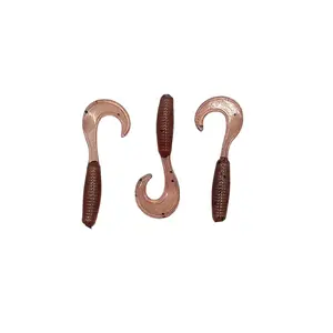 bassattackerbaits 2' grub fishing lure. 20 lures per pack.