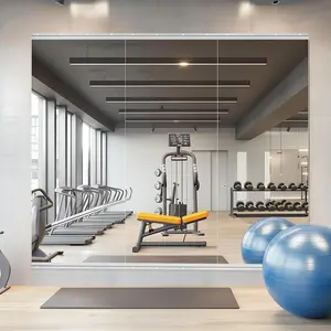 3 count Tempered Glass  Gym Mirror 48 x 24 Inch (Each), Full Length Wall Mounted & Frameless Full Mirror for Gym, Yoga Studio, Dancing Studio