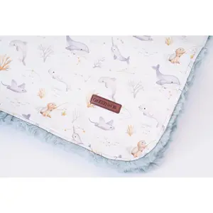 OAKLYNN EMF-Blocking Plush Blanket - Cosmic Coral Dreams Design - Silver Infused Bamboo Fabric - Protective & Comfortable for Kids - 30” x 40” Ultra Soft Plush Blanket