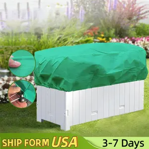 2Pcs Rectangular Planter Plant Winter Frost Blanket, 59 x 17.7 x15.7inch Winter Frost Plant Covers with Drawstring for Protection Flowers Plants in Outdoor Balcony Windowsill