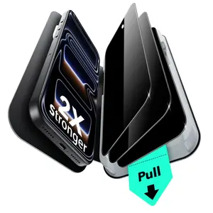 ESR 3 Pack 9H+ Glass for iPhone 17 16 15 14 13 Screen Protector Military Grade Shatterproof Full Coverage Tempered Glass with Easy Installation Tool for Smartphone Protection