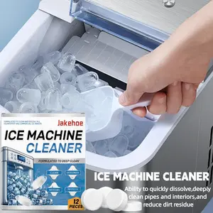 Ice Machine Cleaner Maker Descaler - 12 Clean Tablets for Ice Makers - Helps Remove Hard Water and Mineral Buildup