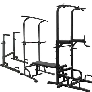 Complete Power Tower Parallel Bar Frame Adjustable Height Heavy-Duty Multi-Functional Fitness Training Equipment
